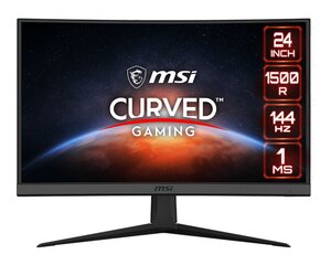 MSI Optix G24C6 59,9 cm (23.6") 1920 x 1080 pikseliai „Full HD“ LCD Juoda kaina ir informacija | Monitoriai | pigu.lt