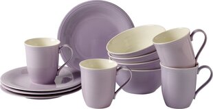 Like by Villeroy & Boch комплект для завтрака из 12 частей Color Loop, фиолетовый цена и информация | Посуда, тарелки, обеденные сервизы | pigu.lt