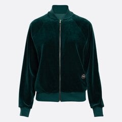 Aksominis džemperis su užtrauktuku moterims SNP31001, žalias kaina ir informacija | Džemperiai moterims | pigu.lt