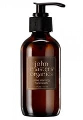 Putojantis veido prausiklis John Masters Organics Rose Foaming Face Wash, 112 ml kaina ir informacija | Veido prausikliai, valikliai | pigu.lt