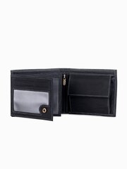 Vyriška didelė odinė piniginė Ombre A092 juoda kaina ir informacija | Vyriškos piniginės, kortelių dėklai | pigu.lt