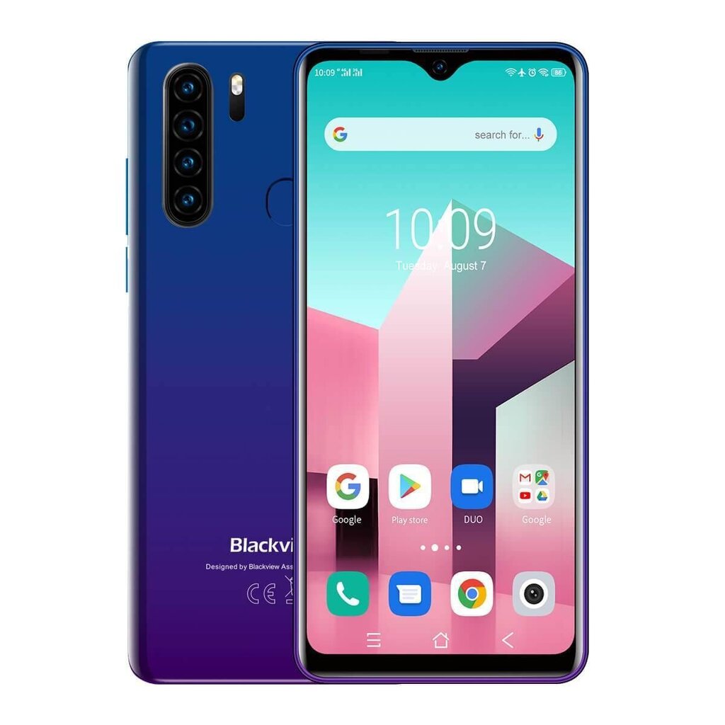 Blackview A80 Plus, 64GB, Dual SIM, Gradient Blue цена и информация | Mobilieji telefonai | pigu.lt