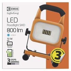 Светодиодный прожектор Emos 10 Вт с аккумулятором, DIMM цена и информация | Фонарики, прожекторы | pigu.lt