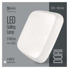 Lubinis led šviestuvas dori square 24W kaina ir informacija | Įmontuojami šviestuvai, LED panelės | pigu.lt
