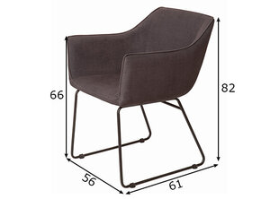 Kėdė Tom Tailor, pilka, 2 vnt. kaina ir informacija | Virtuvės ir valgomojo kėdės | pigu.lt