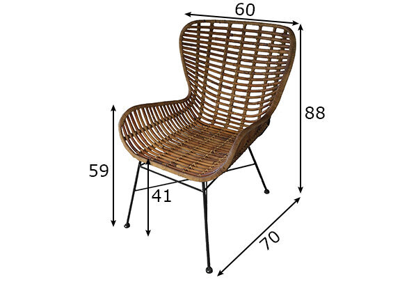 Kėdė Ivan, ruda цена и информация | Virtuvės ir valgomojo kėdės | pigu.lt