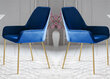 Valgomojo kėdžių komplektas, 2 vnt., Mėlyna kaina ir informacija | Virtuvės ir valgomojo kėdės | pigu.lt