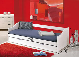 2 asmenų lovos komplektas Leonie, baltas kaina ir informacija | Lovos | pigu.lt