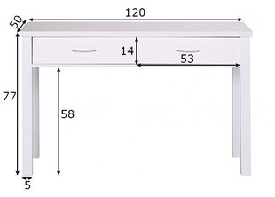 Rašomasis stalas Sam, baltas kaina ir informacija | Kompiuteriniai, rašomieji stalai | pigu.lt