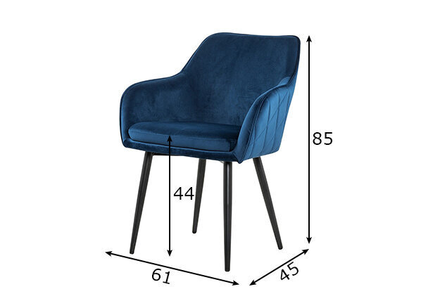 Kėdė, mėlyna spalva kaina ir informacija | Virtuvės ir valgomojo kėdės | pigu.lt