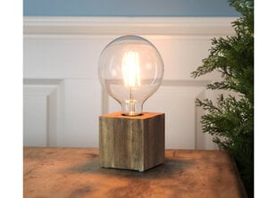 Настольная лампа Kub, коричневая цена и информация | Настольные светильники | pigu.lt