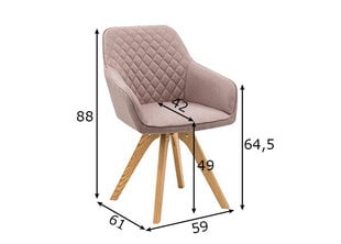 Kėdės 2vnt., rožinė kaina ir informacija | Virtuvės ir valgomojo kėdės | pigu.lt