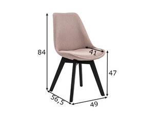 2-ių kėdžių komplektas SalesFever 389836, rožinis kaina ir informacija | Virtuvės ir valgomojo kėdės | pigu.lt