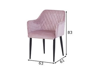 Обеденные стулья Sit, 2 шт, розовый цена и информация | Стулья для кухни и столовой | pigu.lt