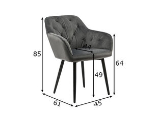 Kėdė, pilka kaina ir informacija | Virtuvės ir valgomojo kėdės | pigu.lt