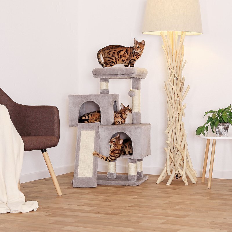 Draskyklė katėms Suusi, šviesiai pilka, 95 cm kaina ir informacija | Draskyklės | pigu.lt