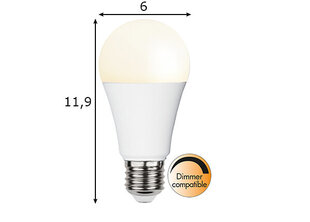 LED lemputė A +, E27, 9.5W (60W), 2700K 80 Ra, 806lm 10/100 цена и информация | Электрические лампы | pigu.lt