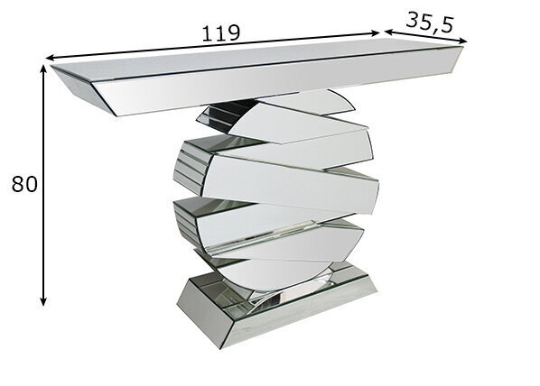 Konsolinis staliukas SalesFever 391891, sidabrinis kaina ir informacija | Stalai-konsolės | pigu.lt