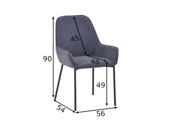Kėdžių komplektas, 2 vnt. kaina ir informacija | Virtuvės ir valgomojo kėdės | pigu.lt
