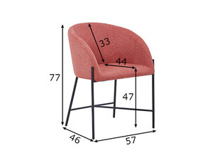 Обеденный стул, розовый цена и информация | Стулья для кухни и столовой | pigu.lt
