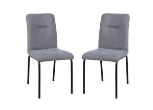 Valgomojo kėdžių komplektas, 2 vnt., šviesiai pilkos spalvos kaina ir informacija | Virtuvės ir valgomojo kėdės | pigu.lt