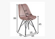 Valgomojo kėdžių komplektas Skandinavisch, 2 vnt., rožinė kaina ir informacija | Virtuvės ir valgomojo kėdės | pigu.lt