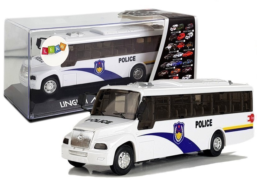 Žaislinis policijos autobusas baltas kaina ir informacija | Žaislai berniukams | pigu.lt