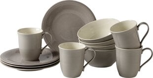 Like by Villeroy & Boch 12 dalių pusryčių servizas Color Loop Stone kaina ir informacija | Indai, lėkštės, pietų servizai | pigu.lt