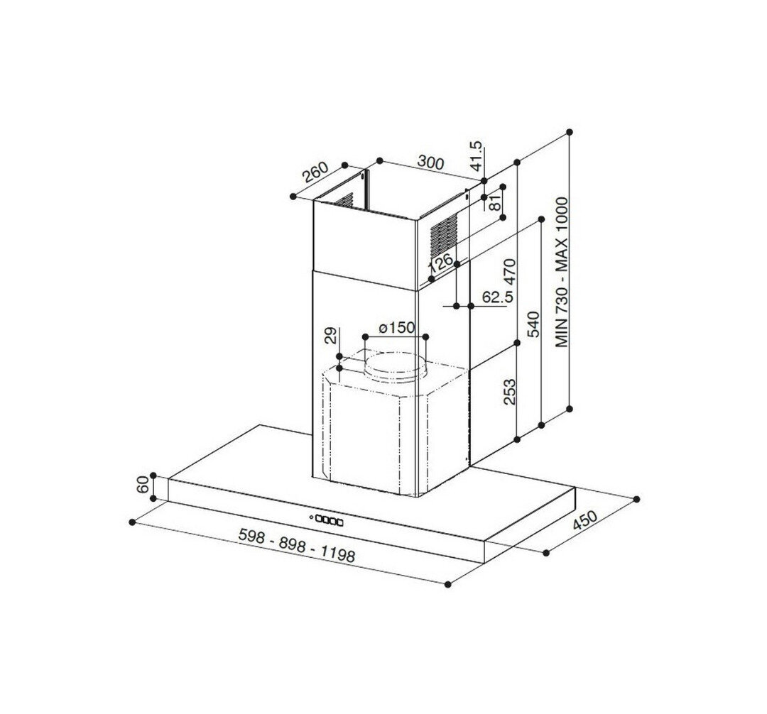 Faber Stilo COMFORT BK MATT A60 цена и информация | Gartraukiai | pigu.lt