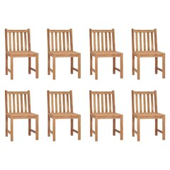 Sodo kėdės su pagalvėlėmis, 8 vnt, rudos kaina ir informacija | Lauko kėdės, foteliai, pufai | pigu.lt