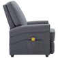 Elektrinis atlošiamas masažinis krėslas, pilkas kaina ir informacija | Svetainės foteliai | pigu.lt