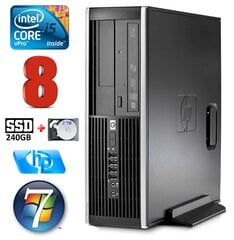 HP 8100 Elite SFF i5-650 8GB 240SSD+2TB DVD WIN7Pro [refurbished] цена и информация | Stacionarūs kompiuteriai | pigu.lt