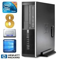 HP 8100 Elite SFF i5-650 8GB 960SSD DVD WIN10 цена и информация | Stacionarūs kompiuteriai | pigu.lt