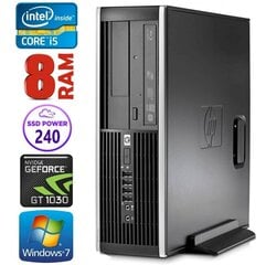 HP 8100 Elite SFF i5-750 8GB 240SSD GT1030 2GB DVD WIN7Pro kaina ir informacija | Stacionarūs kompiuteriai | pigu.lt
