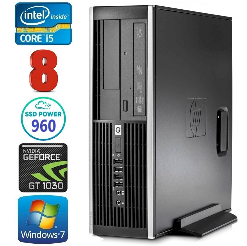 HP 8100 Elite SFF i5-750 8GB 960SSD GT1030 2GB DVD WIN7Pro цена и информация | Stacionarūs kompiuteriai | pigu.lt