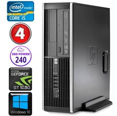HP 8100 Elite SFF i5-750 4GB 240SSD GT1030 2GB DVD WIN10 kaina ir informacija | Stacionarūs kompiuteriai | pigu.lt
