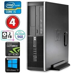 HP 8100 Elite SFF i5-750 4 ГБ 960SSD+2 ТБ GT1030 2 ГБ DVD WIN10 цена и информация | Stacionarūs kompiuteriai | pigu.lt