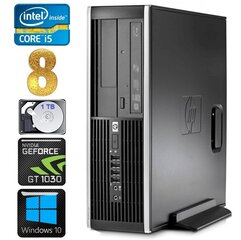 HP 8100 Elite SFF i5-750 8 ГБ 1 ТБ GT1030 2 ГБ DVD WIN10 цена и информация | Stacionarūs kompiuteriai | pigu.lt