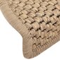 Lipnūs laiptų kilimėliai, 15 vnt, 56x20 cm, rudi kaina ir informacija | Kilimai | pigu.lt