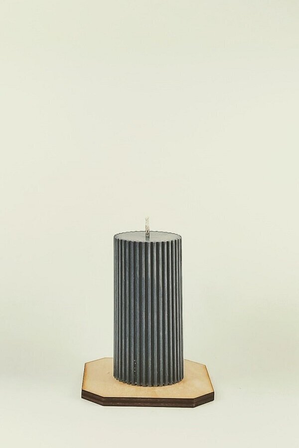 Sojų vaško žvakė CIilindras 4,5x9,5 cm., 170 g., juoda kaina ir informacija | Žvakės, Žvakidės | pigu.lt