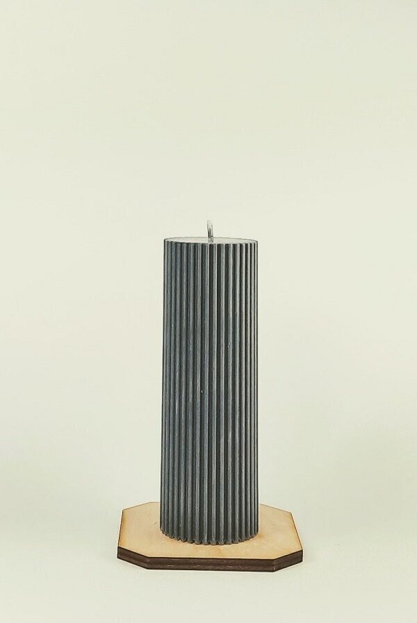 Sojų vaško žvakė Cilindras 4,5x14,5 cm., 250 g., juoda kaina ir informacija | Žvakės, Žvakidės | pigu.lt