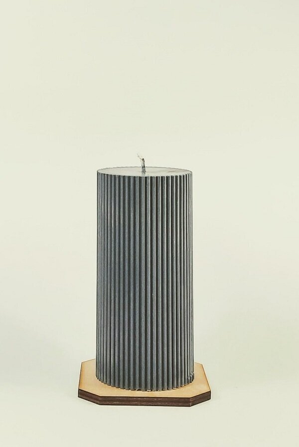 Sojų vaško žvakė Cilindras 7x14,4 cm., 490 g., juoda kaina ir informacija | Žvakės, Žvakidės | pigu.lt
