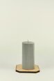 Sojų vaško žvakė Cilindras 4,5x9,5 cm., 170 g., pilka