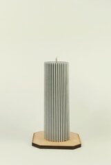 Sojų vaško žvakė Cilindras 4,5x14,5 cm., 250 g., pilka kaina ir informacija | Žvakės, Žvakidės | pigu.lt