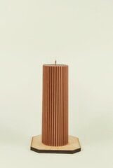 Sojų vaško žvakė Cilindras 4,5x14,5 cm., 250 g., molio spalvos kaina ir informacija | Žvakės, Žvakidės | pigu.lt