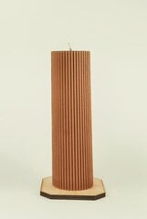 Sojų vaško žvakė Cilindras 5,5x19,5 cm., 500 g., molio spalvos kaina ir informacija | Žvakės, Žvakidės | pigu.lt
