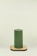 Зеленая свеча из соевого воска, Цилиндр, 4,5x9,5 см., 170 г.