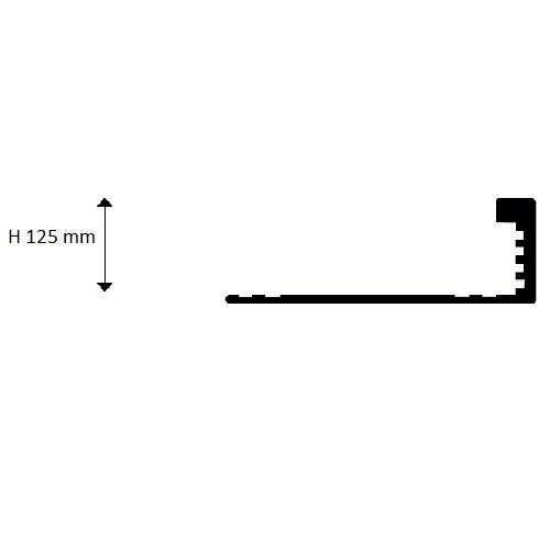 Profilis, nepoliruotas, h 12.5 mm, L 2.7 m цена и информация | Sujungimo profiliai | pigu.lt