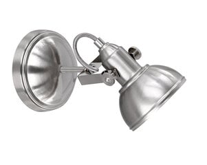 Точечный светильник (спот) Gina 1 лампа 1xE14 брашированная сталь цена и информация | Настенные светильники | pigu.lt