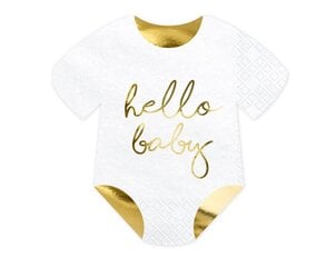 Forminės servetėlės Hello Baby (20 vnt./15,5x16 cm) kaina ir informacija | Dekoracijos šventėms | pigu.lt